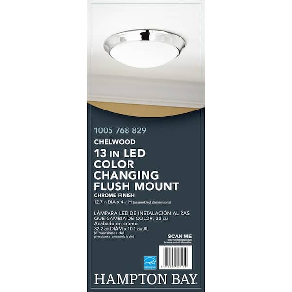 Chelwood 13 in. Chrome Selectable LED Flush Mount