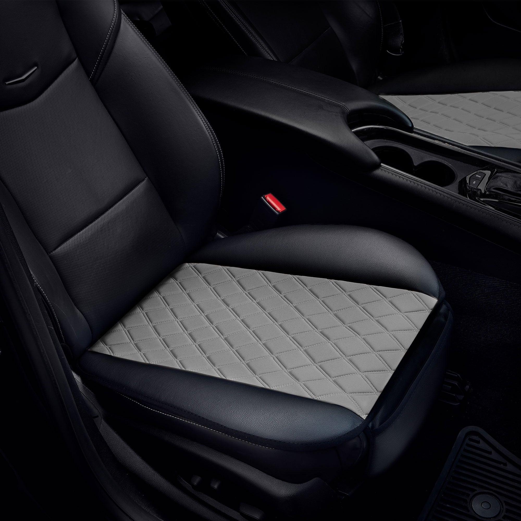 FH Group Faux Leather and Neosupreme Front Set Gray Seat Cushions with Air Freshener (AFFB210102GRAY-BT)