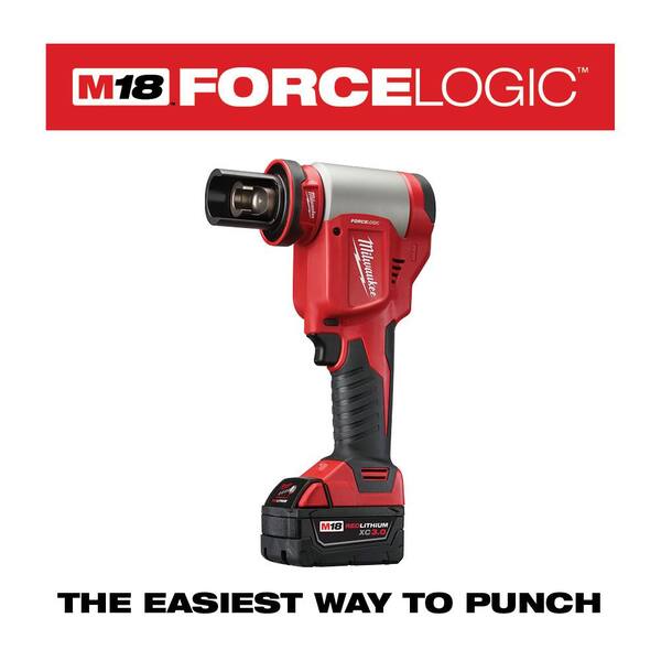 M18 18V Lithium-Ion 1/2 in. to 4 in. Force Logic High Capacity Cordless Knockout Tool Kit with FUEL Bandsaw