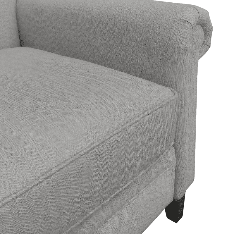 KOWO Upholstered Rolled Arm Accent Armchair gray
