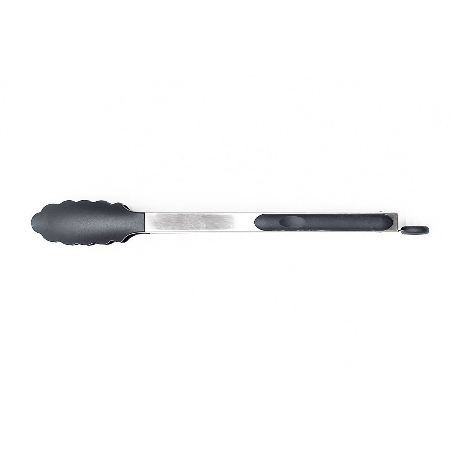 Mainstays Stainless Steel and Black Dripless Tongs