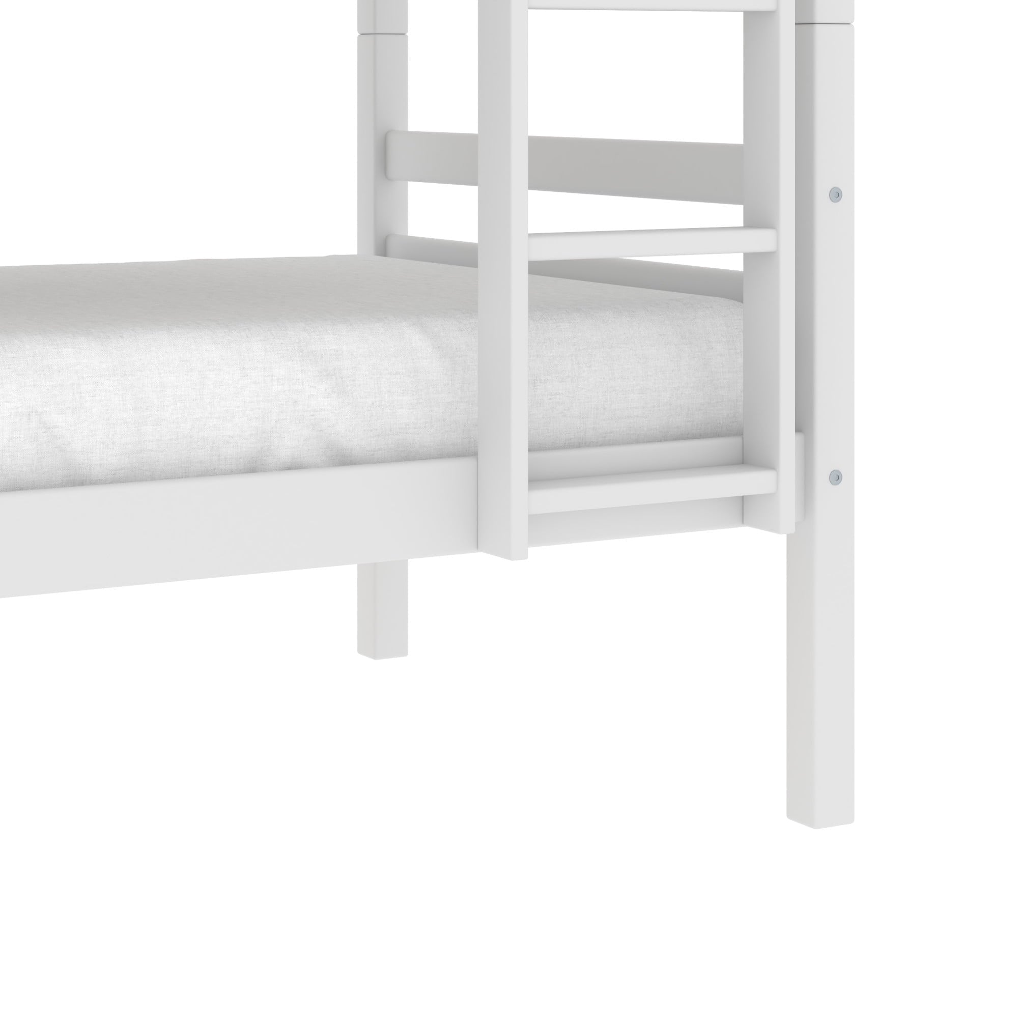 Campbell Wood Twin over Twin Convertible Bunk Bed, White