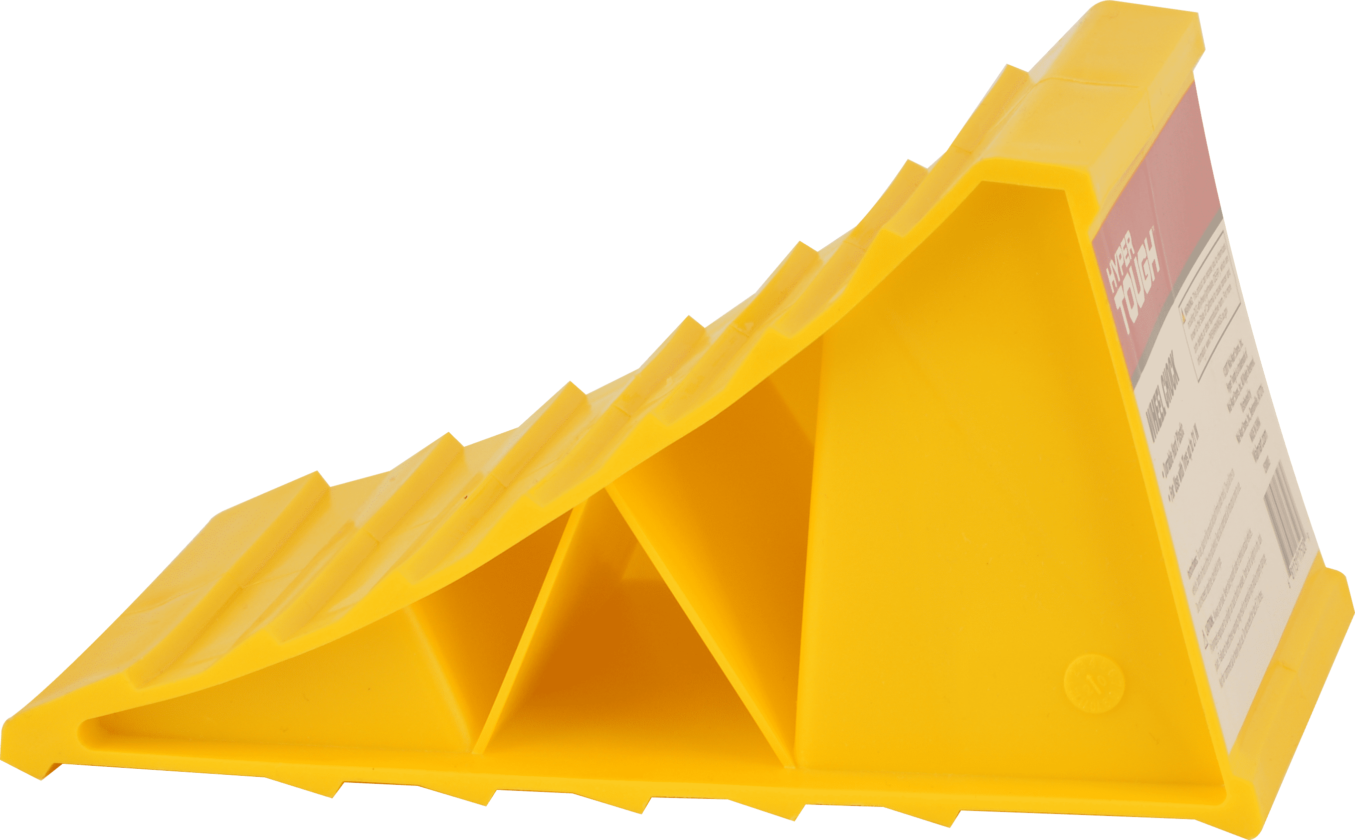Hyper Tough Wheel Chock Heavy Duty Yellow Plastic