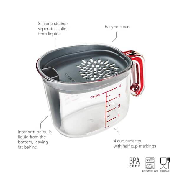 Gravy Strainer for Measuring, Pouring and Straining