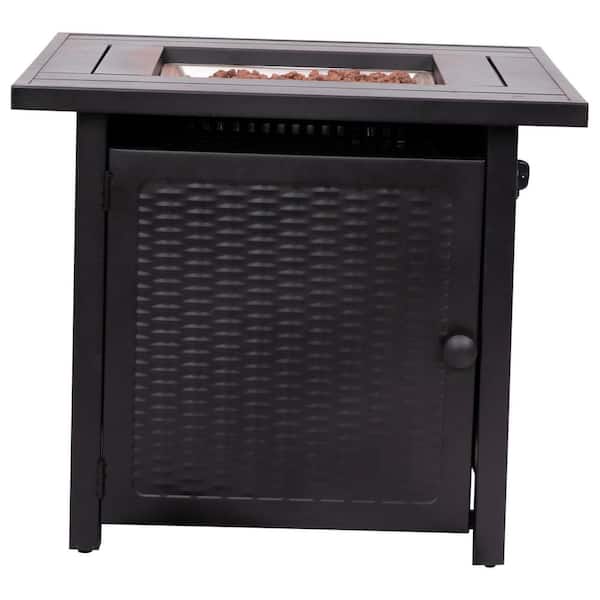 Black Steel Fire Pit Table
