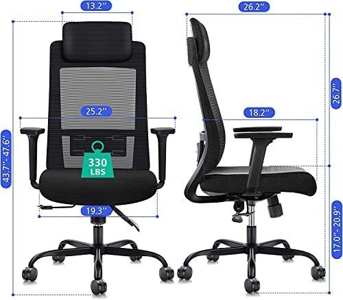 Ergonomic Computer Desk Chairs - Mesh Home Office Desk Chairs with Lumbar