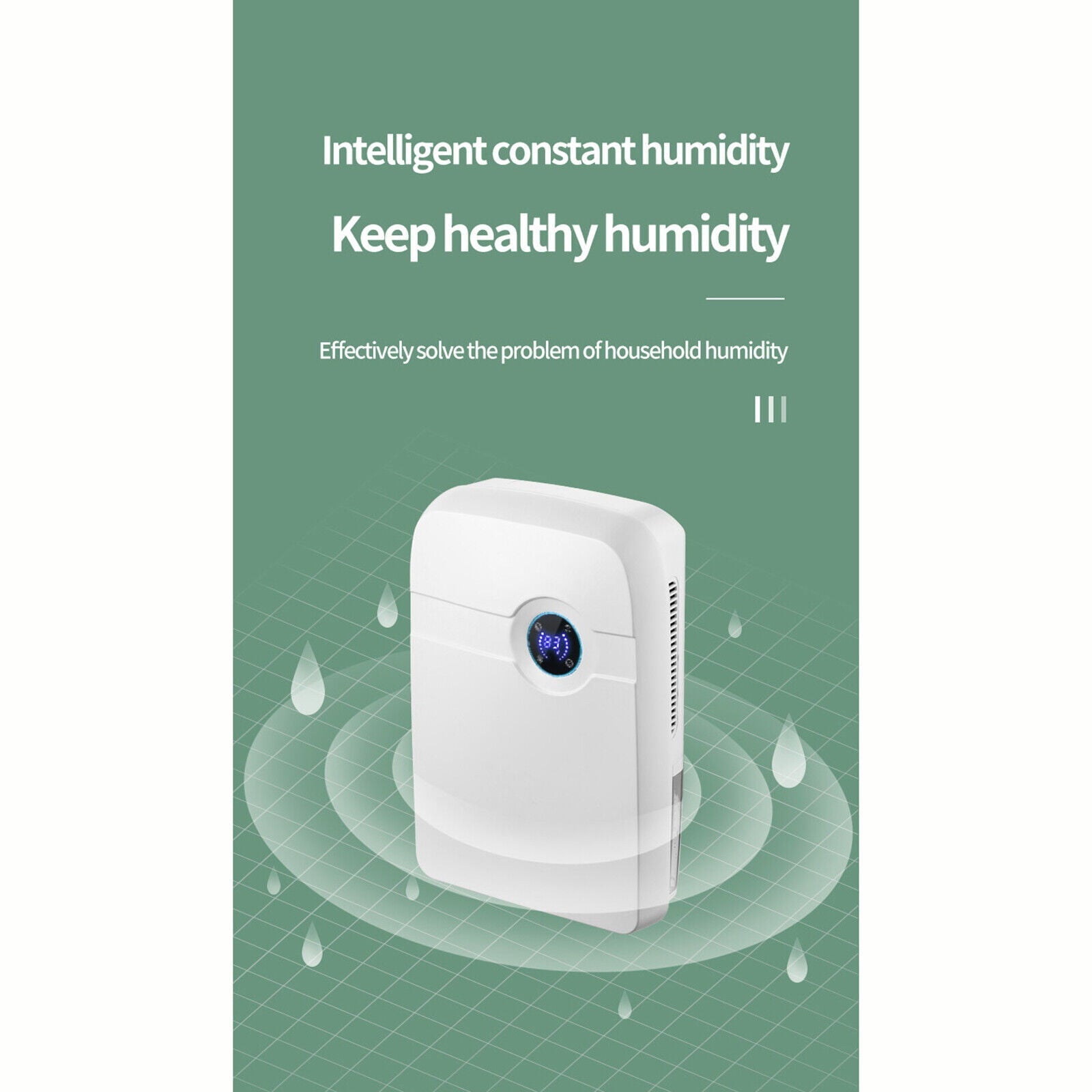 Miumaeov Dehumidifier Large Home 2.5L Air Dryer Damp Moisture Bedroom Remote Control 42W