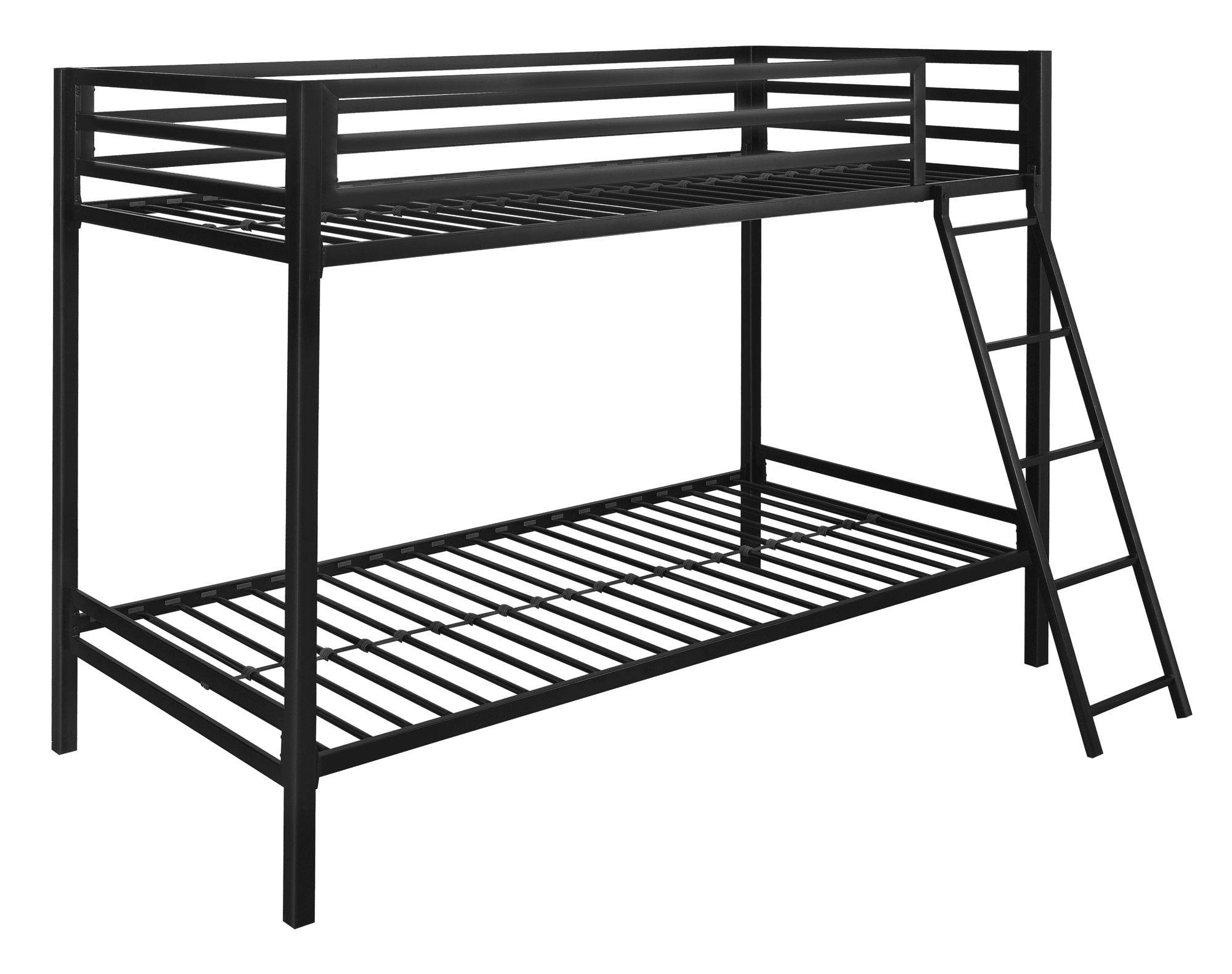 Mainstays Premium Twin over Twin Metal Bunk Bed, Black