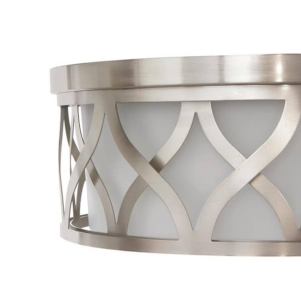 Montrose 14 in. 3-Light Brushed Nickel Flush Mount