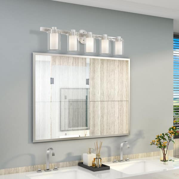 Manhattan 5 Light Brushed Nickel Bath Vanity