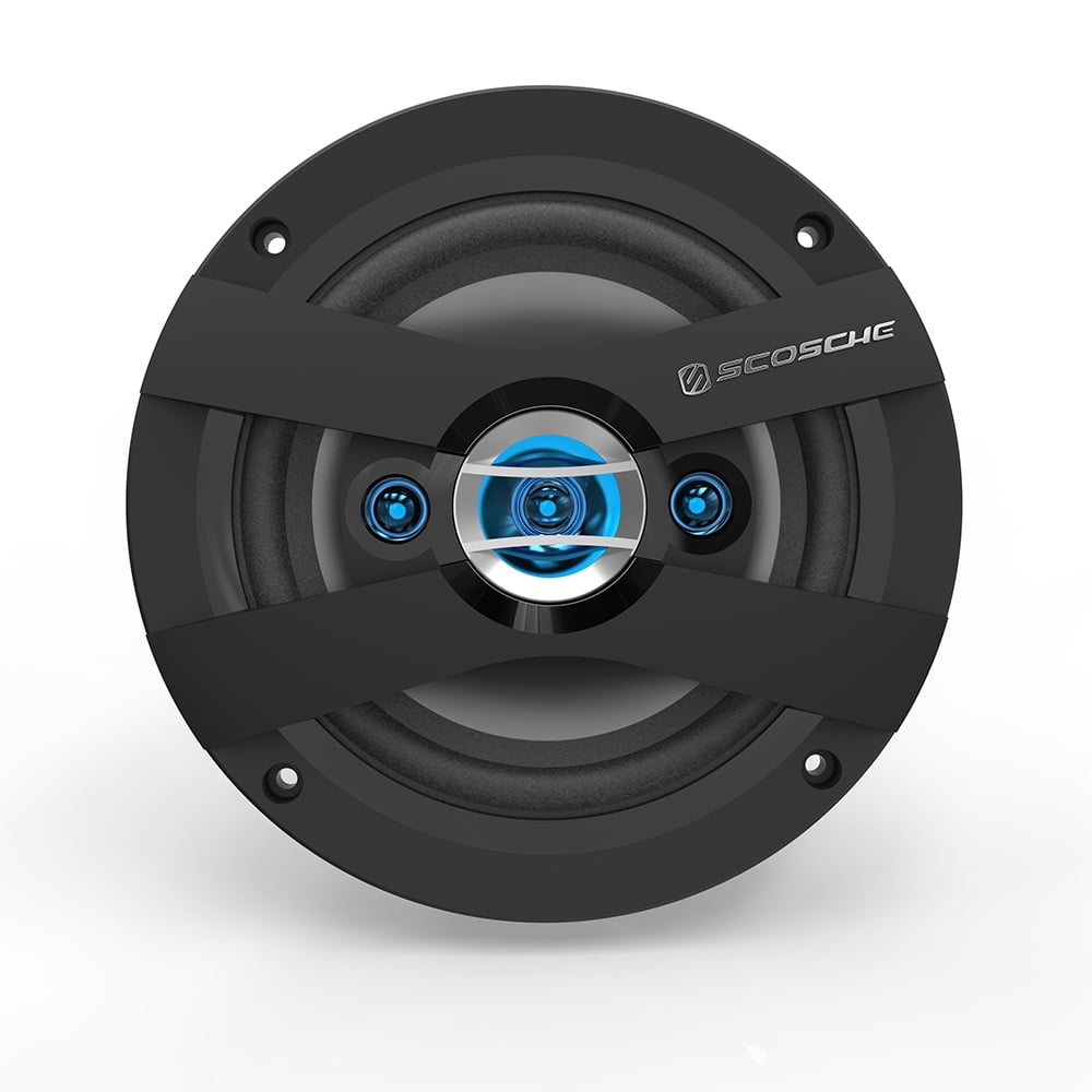 Scosche Hd6504sd 6.5 inch Multi-Fit HD Coaxial 4-Way 200 Watt Peak Car Stereo Speakers, Set of 2 New