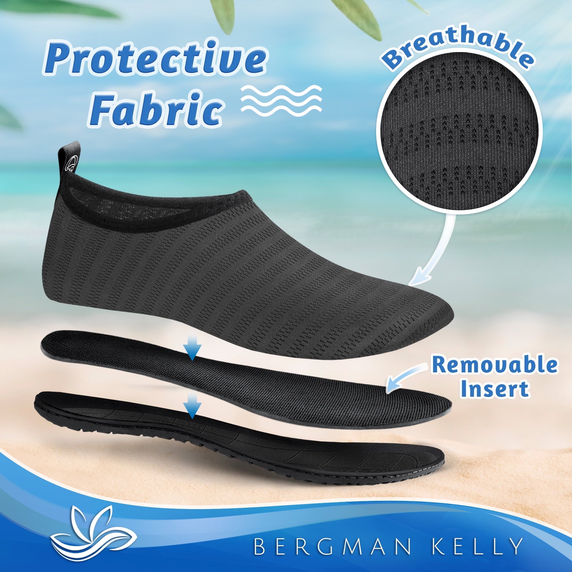 Bergman Kelly Mens & Womens Water Shoes (M 5-10; W 7-12), Herringbone Pattern US Casual Shoes