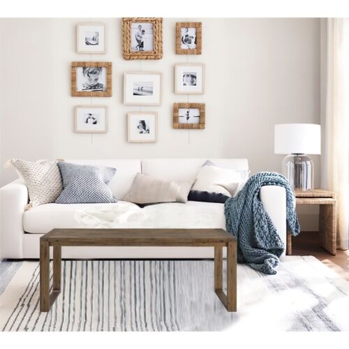 Rectangular Extendable Wooden Dining Table with Grain Details in Brown