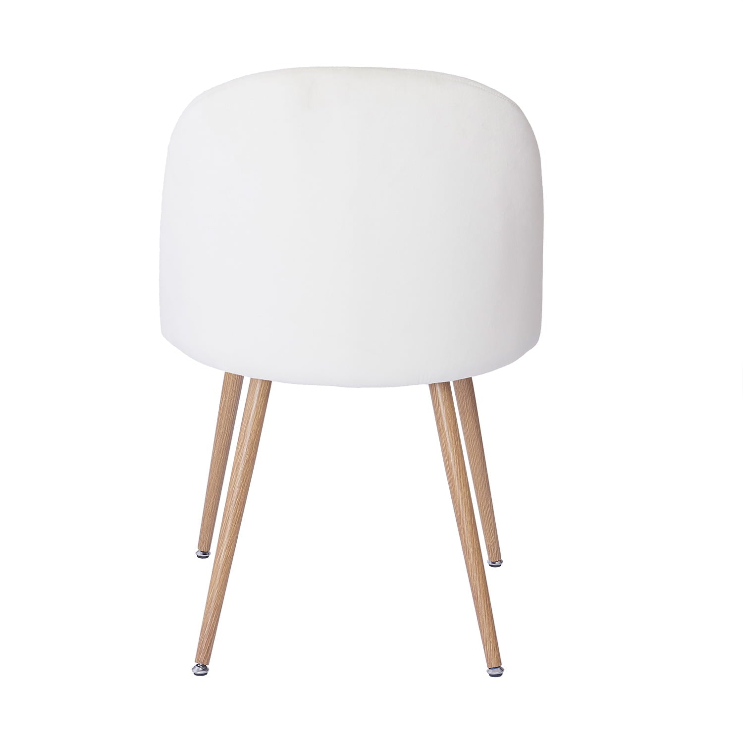 SUGIFT Modern Accent Chair, Velvet Dining Chairs, Cream White