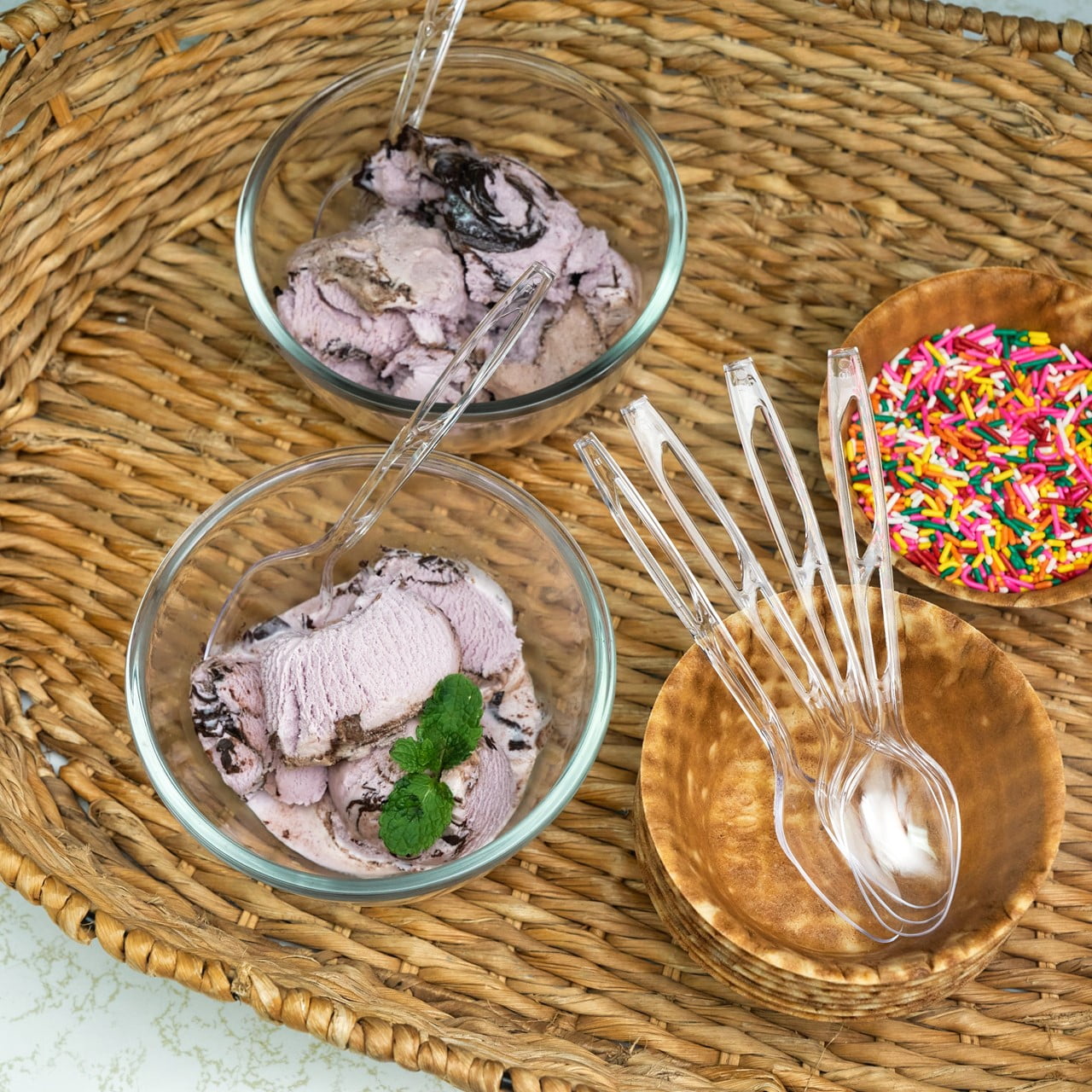 Great Value Everyday Disposable Plastic Spoons, Clear, 100 Count