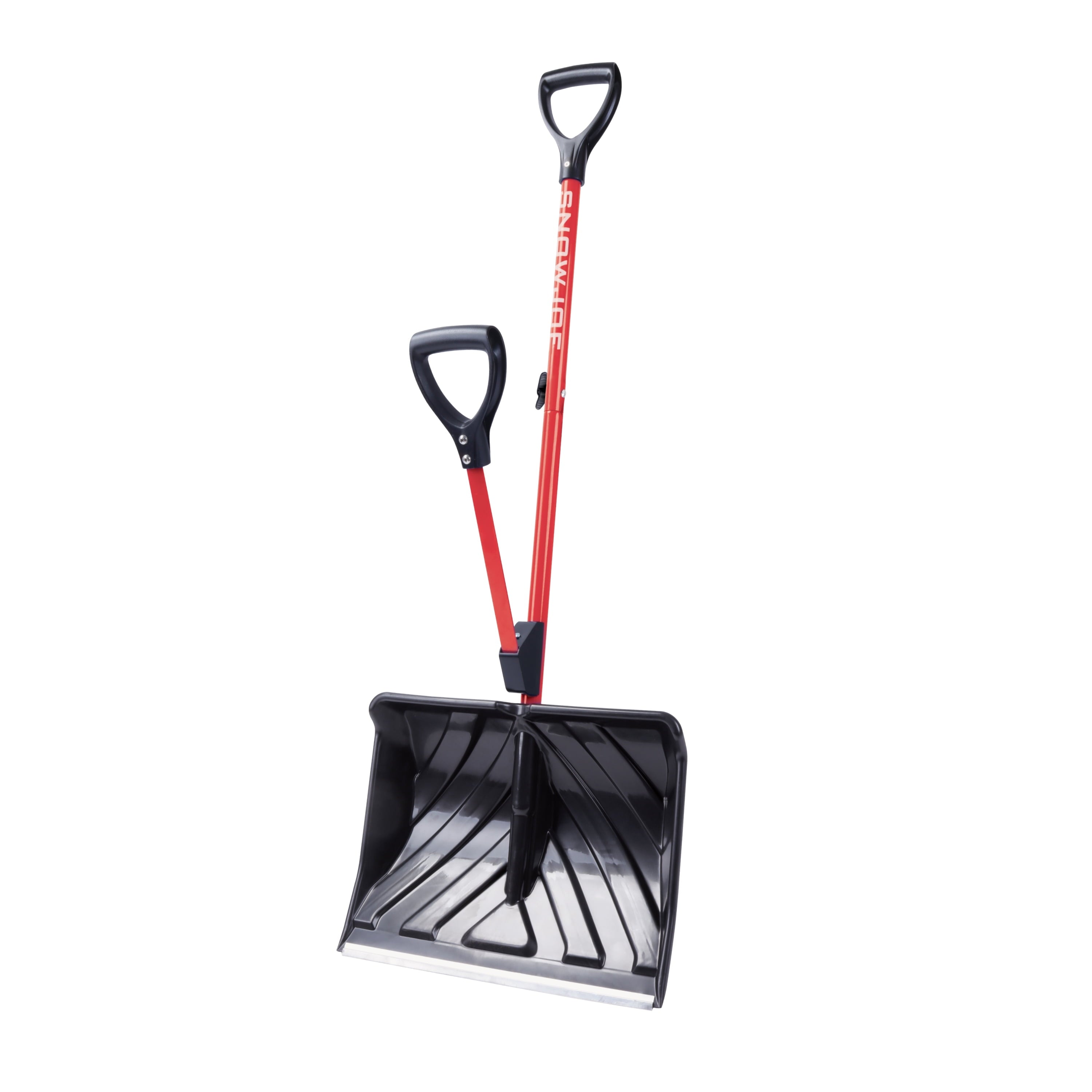 Snow Joe Shovelution Strain-Reducing Snow Shovel, 18-Inch, Spring Assisted Handle (Red)