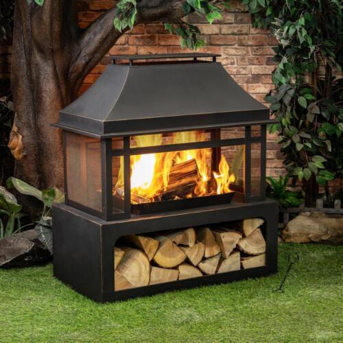 40inch Metal Wood Burner Fireplace