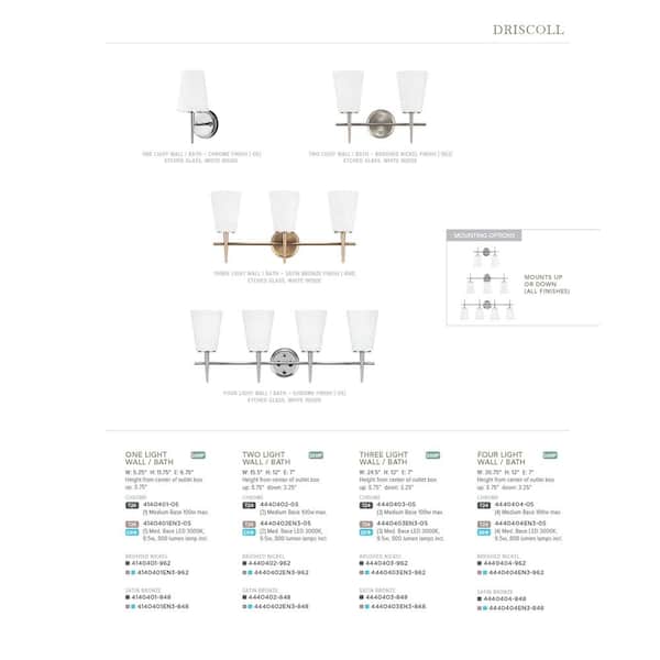 Driscoll 24.5 in. W. 3-Light Modern Satin Brass Bathroom Vanity Light with Inside White Painted Etched Glass