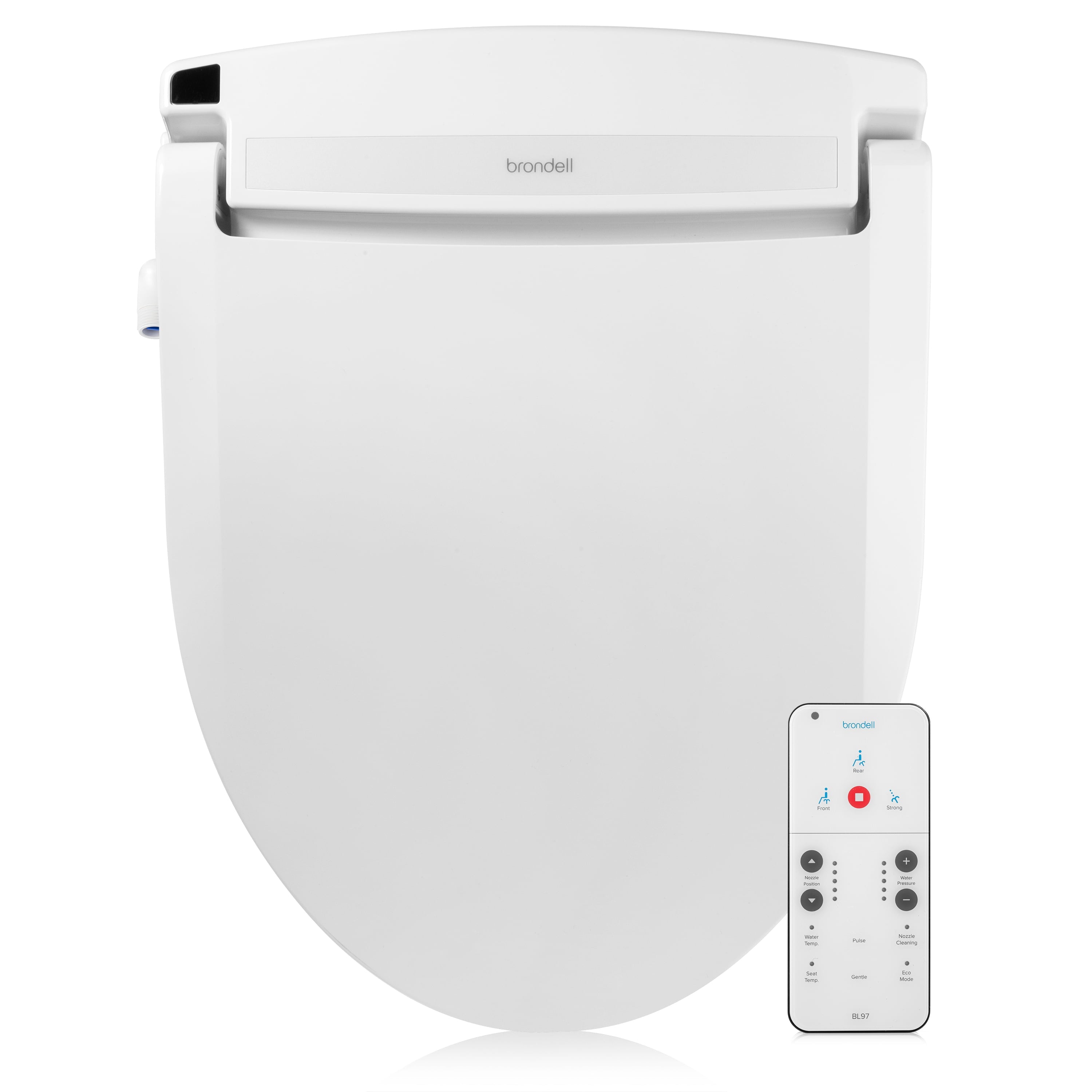 Brondell Swash Select BL97 Electronic Bidet Seat, Round White