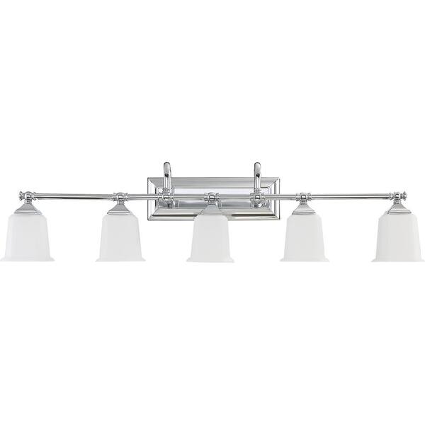 Nicholas 5-Light Polished Chrome Vanity Light