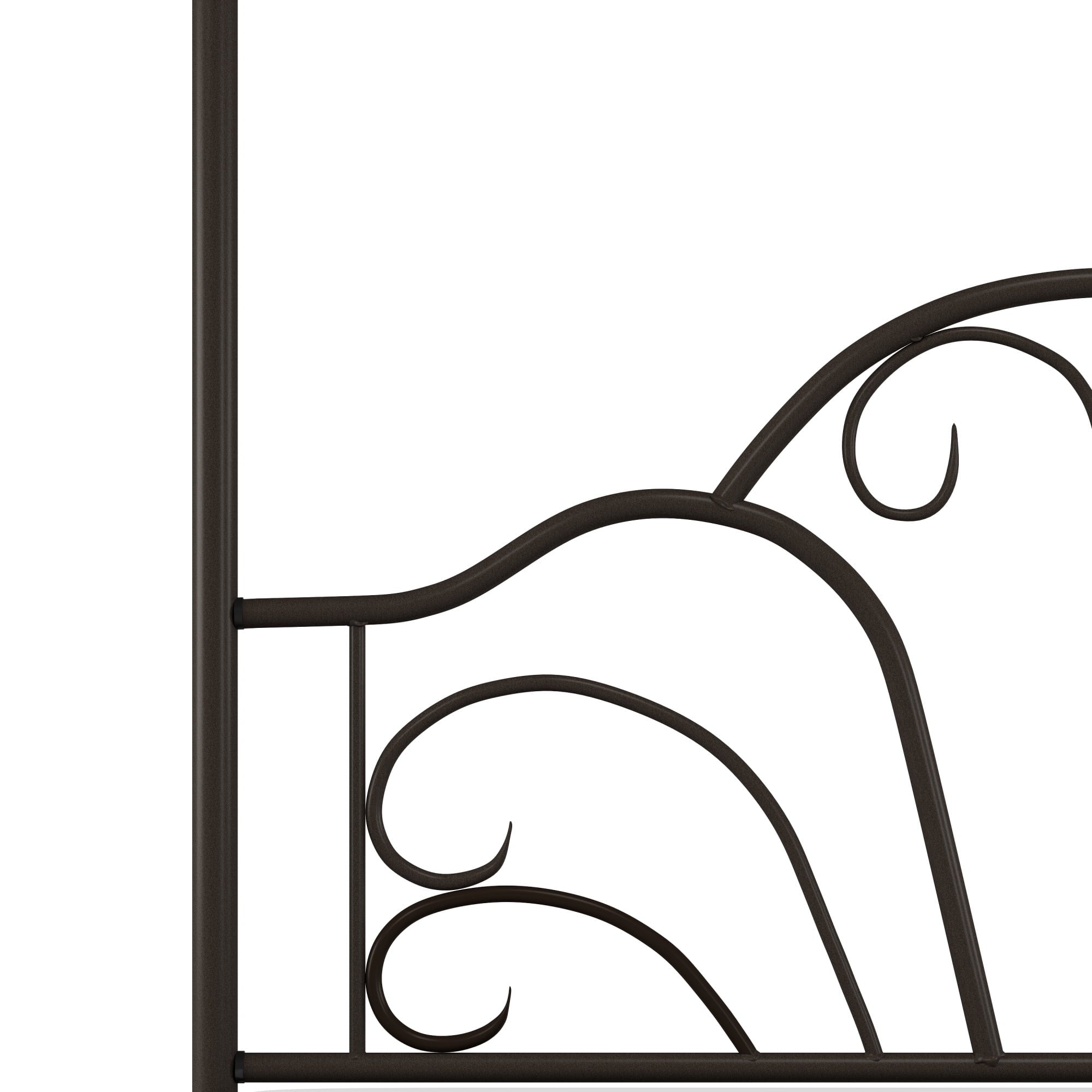 Desert Fields Dover Canopy Metal Bed Frame, Queen, Textured Black