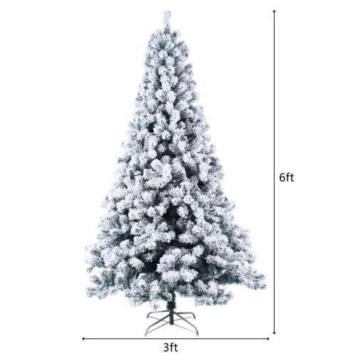 6Ft Pre-Lit Artificial Christmas Tree Premium Hinged w/550 LED  Lights & StandO1