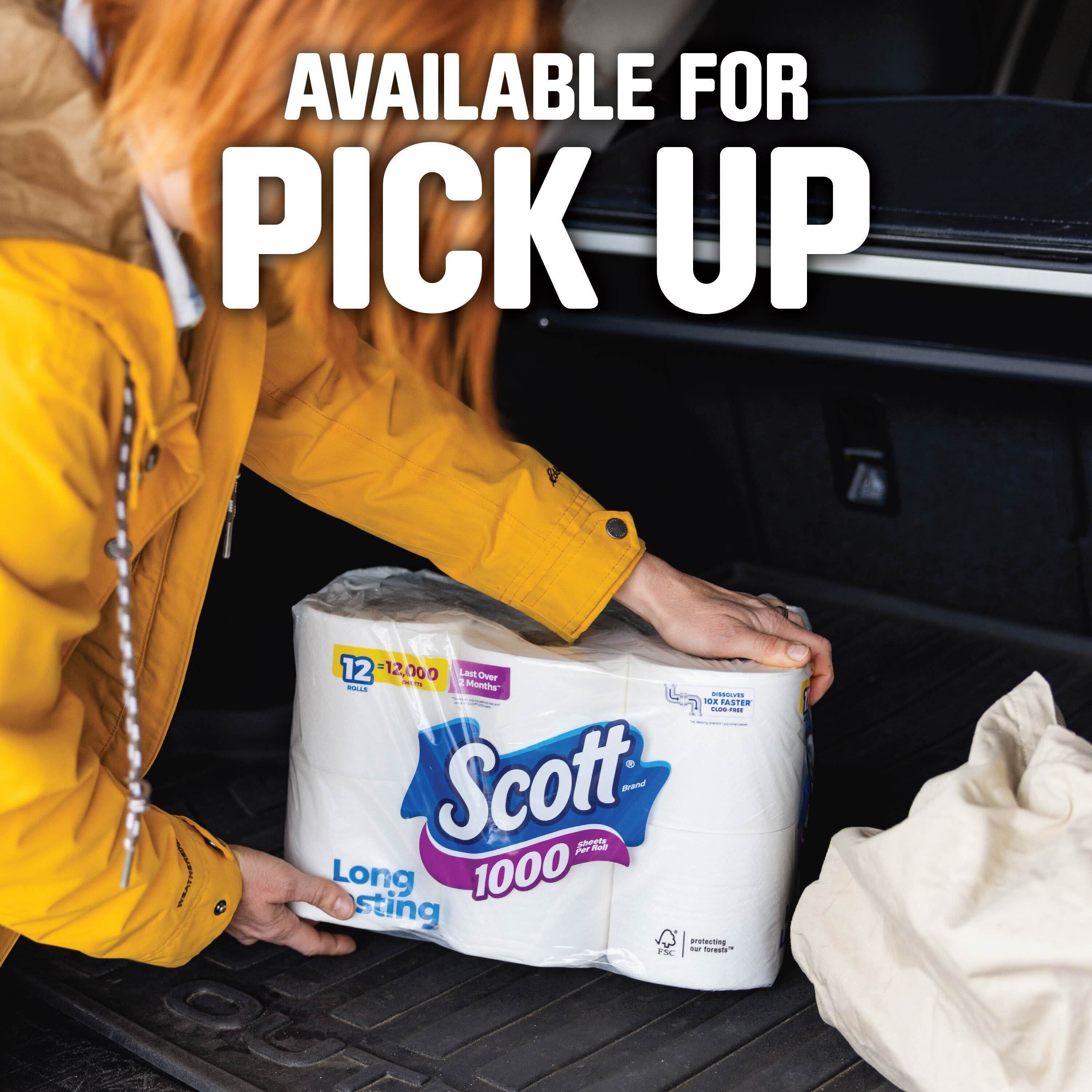 Scott 1000 Toilet Paper, 20 Rolls, 1000 Sheets Per Roll (20000 Sheets Total)