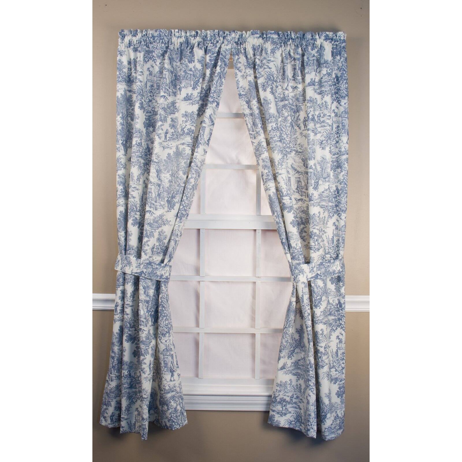 Ellis Curtain Victoria Park Tailored Curtain Panel with Ties - One Pair