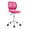 Costway Office Task Desk Armless Chair Adjustable Mid Back Swivel Study Chair Purple