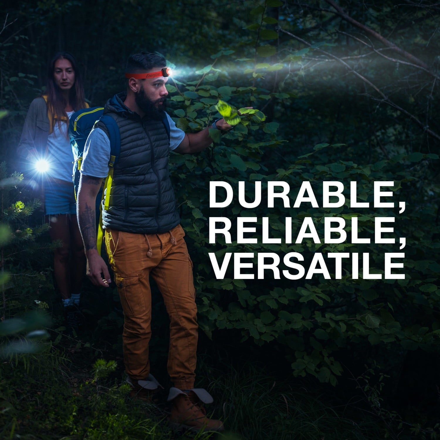 Energizer Vision HD 300 Lumen LED Headlamps, AAA Batteries Included (2 Pack)