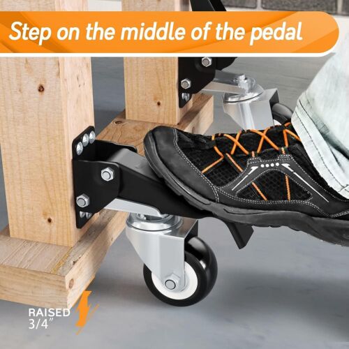 Workbench Caster kit 660 LBS Heavy Duty Retractable Casters Workbench Wheels