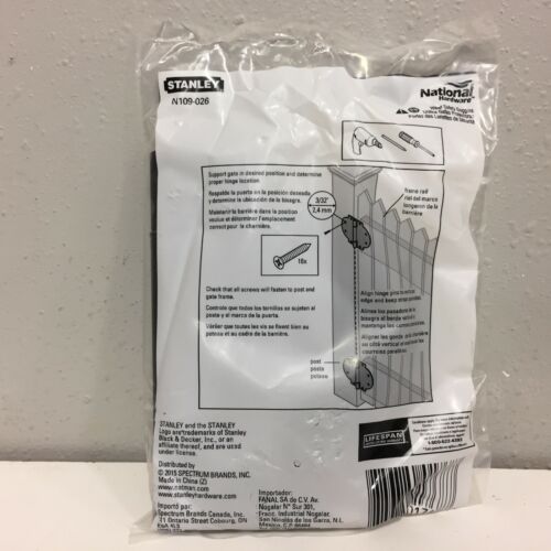 National Hardware N109-026 3-1/2 inch L Black Arched Heavy T-Hinge