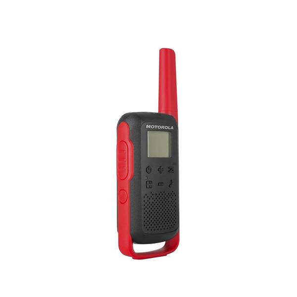 Talkabout T210 Rechargeable 2-Way Radio in Black with Red (2-Pack)