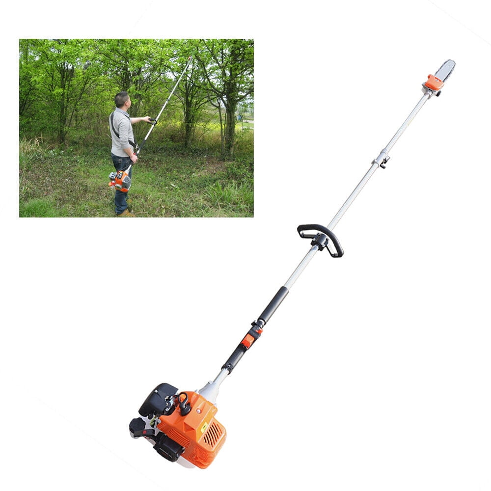 2-Stroke 52CC Gas Powered Straight Shaft Brush Cutter Pole Saw Hedge Trimmer