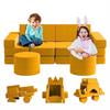 13Pcs Kids Couch, Wanan Toddler Couch Kids Sofa Couch, Kids Fold Out Couch for Playroom Bedroom, Modular Couch for Boys and Girls, Play Couch Sofa for Kids, Blue