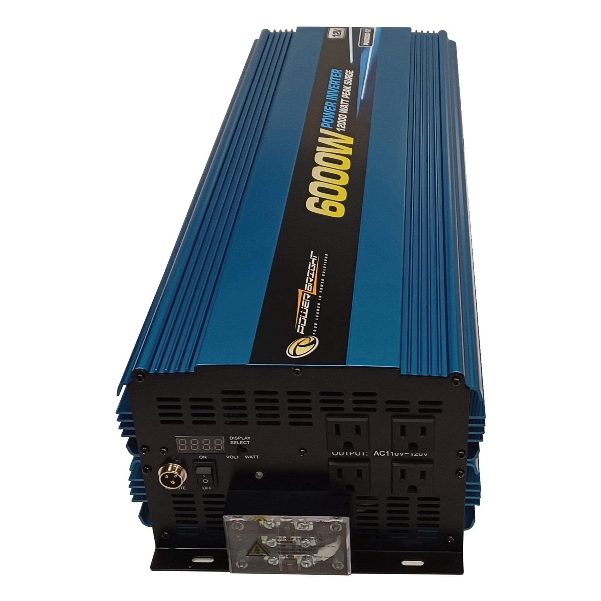 PowerBright PW6000-12 12-Volt Modified Sine Wave Inverter, 6,000 Watts