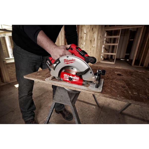 M18 18V Lithium-Ion Brushless Cordless Hammer Drill and Circular Saw Combo Kit (2-Tool) with Two 4.0 Ah Batteries