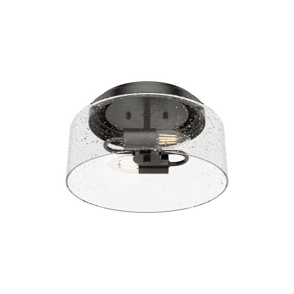 Hartland 12 in. 2 Light Noble Bronze Flush Mount Kitchen Light
