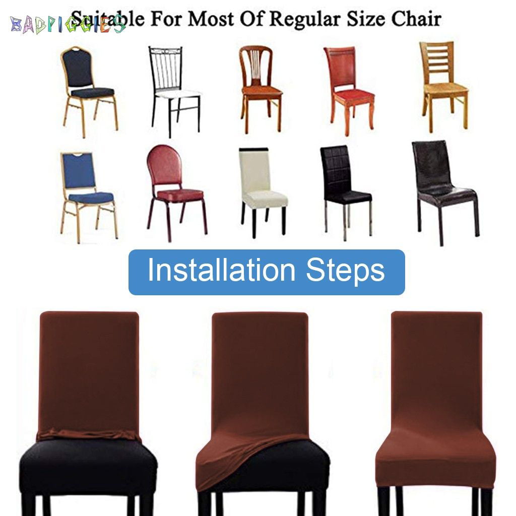 BadPiggies 1 Pack Velvet Stretch Dining Room Chair Covers Soft Removable Dining Chair Slipcovers,Grey