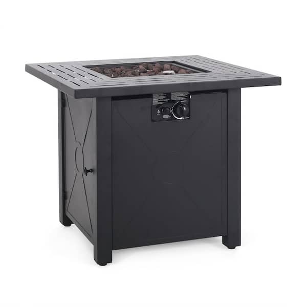 Haraldson Black Square Metal Fire Pit