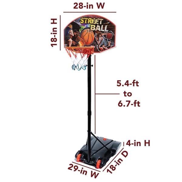 Street Ball GX 79 in. H Adjustable Portable Basketball System