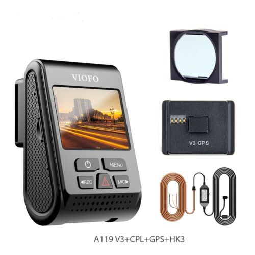 VIOFO A119 V3 Dash Cam 2K 2560x1600P Quad HD+ Car Dash Camera with GPS Logger