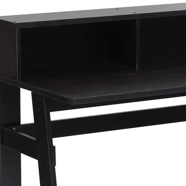 32 in. Rectangular Espresso Computer Desk with Hutch
