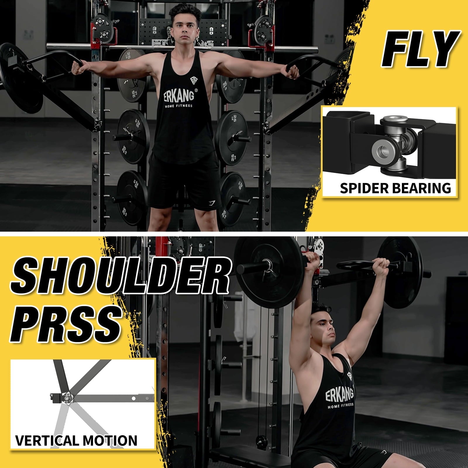 Mikolo Adjustable Jammer arms for power cage, Fit 2*2 Power Cage, Rated 600LBS for Body Strength Training