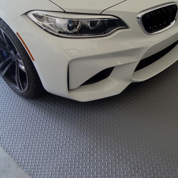 7.5 ft. x 20 ft. Charcoal Textured PVC Large Car Mat