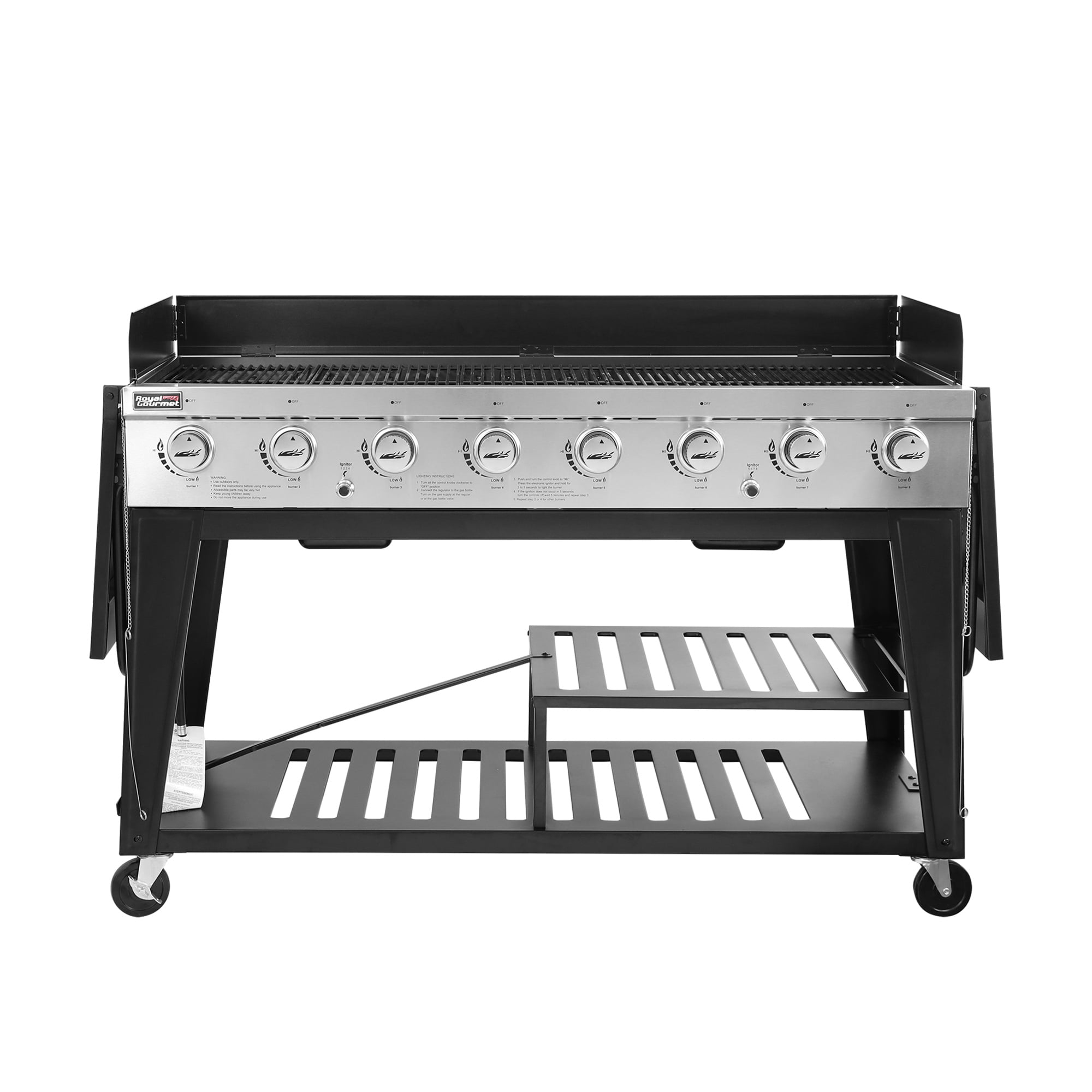 GB8001 8-Burner BBQ Gas Propane Grill Outdoor Large Party