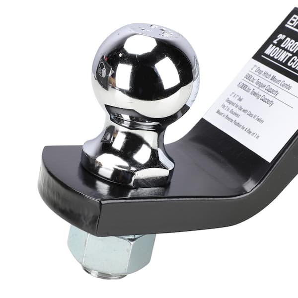 6000 lbs. Trailer Hitch Mount with 2 in. Ball and Pin, Fits 2 in. Receiver