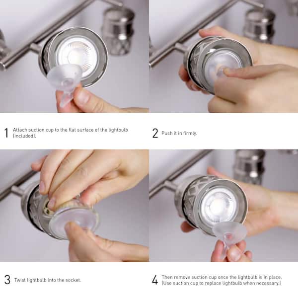 4 ft. Kearney 6-Light Brushed Nickel Foldable Track Lighting, Bulbs Included