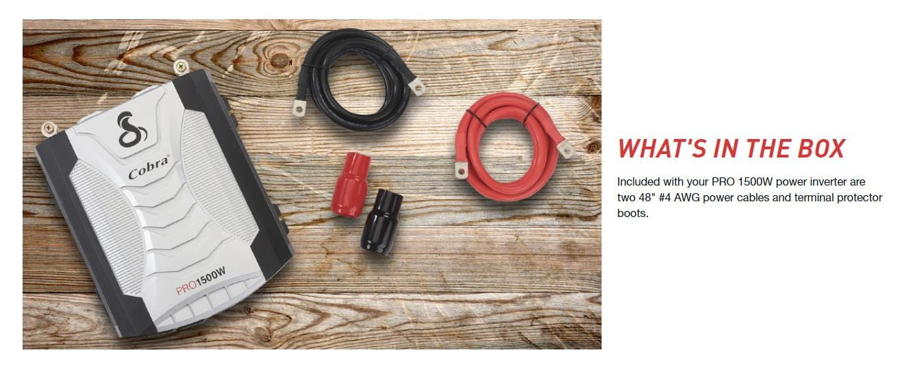 Restored Cobra PRO 1500W 1500 Watts 3000 Peak Power Inverter AC/DC (Refurbished)