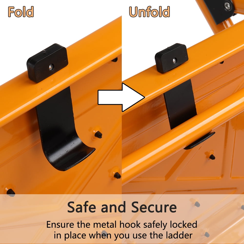 Ktaxon 3-Step Ladder, Lightweight Step Stool, 330 lb. Load Capacity, Iron